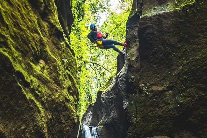 Night Canyoning with Extreme Dominica: Helmet-Light Descent Through Rainforest Gorges (3/7)