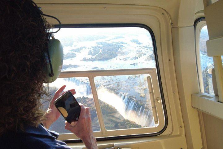 Kazungula Airstrip Helicopter Flight over Victoria Falls, Batoka Gorge and Zambezi Park (9/12)