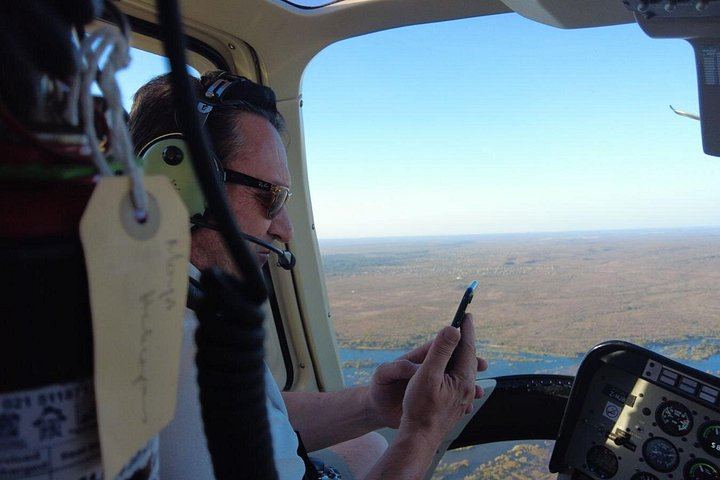 Kazungula Airstrip Helicopter Flight over Victoria Falls, Batoka Gorge and Zambezi Park (11/12)