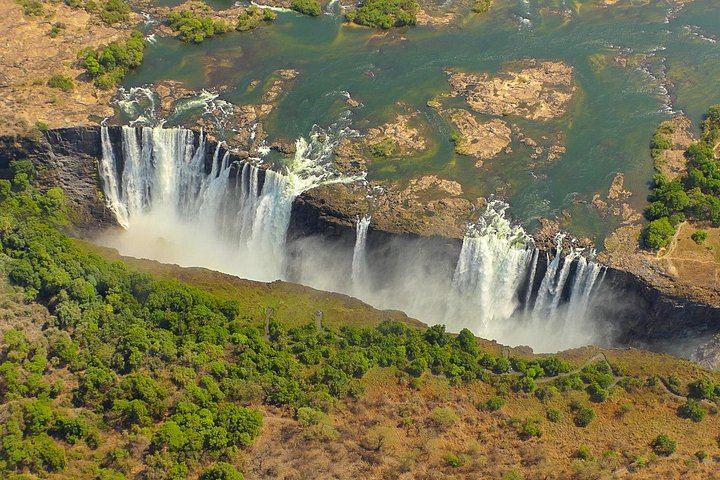 Kazungula Airstrip Helicopter Flight over Victoria Falls, Batoka Gorge and Zambezi Park (7/12)