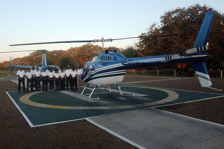 Kazungula Airstrip Helicopter Flight over Victoria Falls, Batoka Gorge and Zambezi Park (8/12)