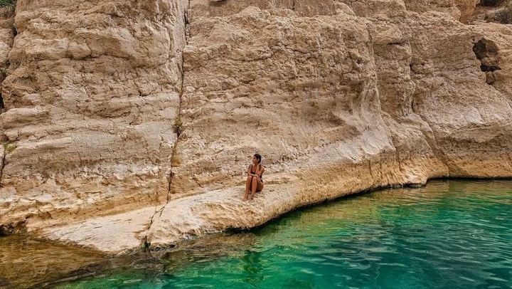 Small-Group Wadi Shab Day from Muscat: Hidden Waterfall Cave Swim and Bimmah Sinkhole (2/12)