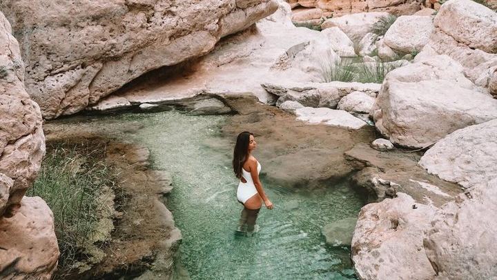 Small-Group Wadi Shab Day from Muscat: Hidden Waterfall Cave Swim and Bimmah Sinkhole (4/12)