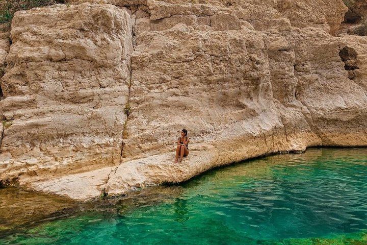 Small-Group Wadi Shab Day from Muscat: Hidden Waterfall Cave Swim and Bimmah Sinkhole (2/12)