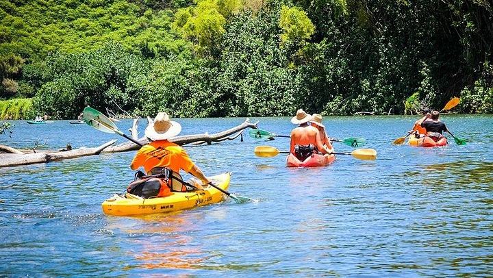 Wailua River Kayak and Secret Falls Hike: Morning Departure, Marina Shuttle, Snacks (2/12)