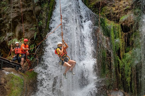 Half-Day La Victoria Waterfall Canyoning with Hot Springs and Buffet Lunch