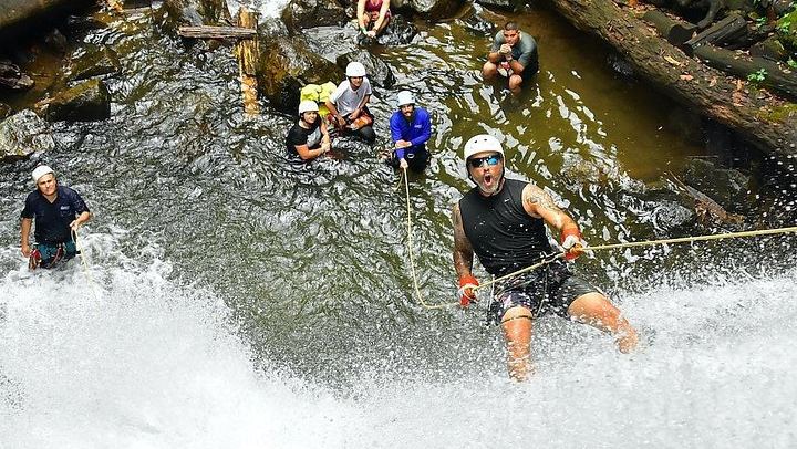 Vista Los Suenos Waterfall Canyoning near Jaco: Rappels, River Beds and Pools (2/9)