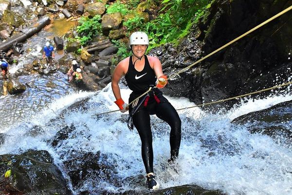 Vista Los Suenos Waterfall Canyoning near Jaco: Rappels, River Beds and Pools