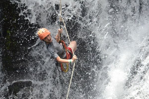 Quepo Canyoning Half-Day Rappelling and Waterfall Course on 80 Acres near Manuel Antonio
