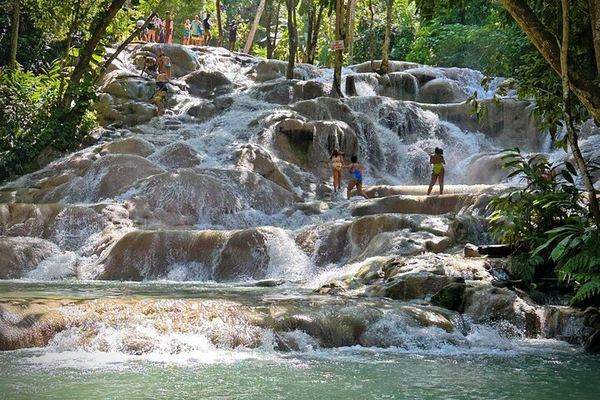 Private Blue Hole and Dunn's River Falls Tour by Simms Fun Tours Ja, Entry Fees Included