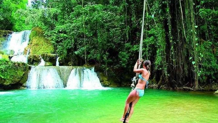 Private YS Falls and Black River Pontoon Safari Day Trip from Negril, Optional Zipline (1/9)