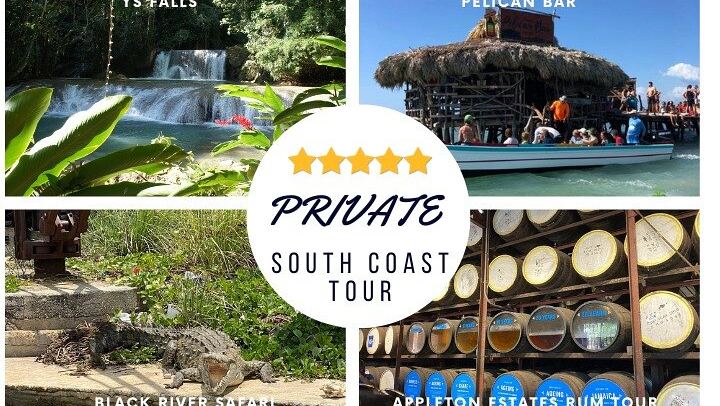 Private South Coast Tour: Pick Any 3 of YS Falls, Black River, Appleton or Pelican Bar (1/12)
