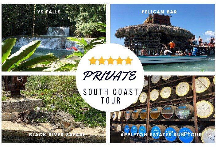 Private South Coast Tour: Pick Any 3 of YS Falls, Black River, Appleton or Pelican Bar (1/12)