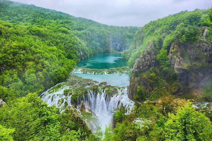 Plitvice Lakes and Rastoke Van Day Tour from Zagreb with Boat and Train Rides (11/12)