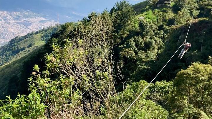 Three Ziplines, Waterfall Hike and Rock Wall Climb Adventure near Medellin (1/12)