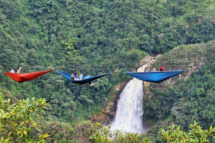 Salto del Buey Waterfall Hike with Ziplines and Sky Hammocks from Medellin (1/10)